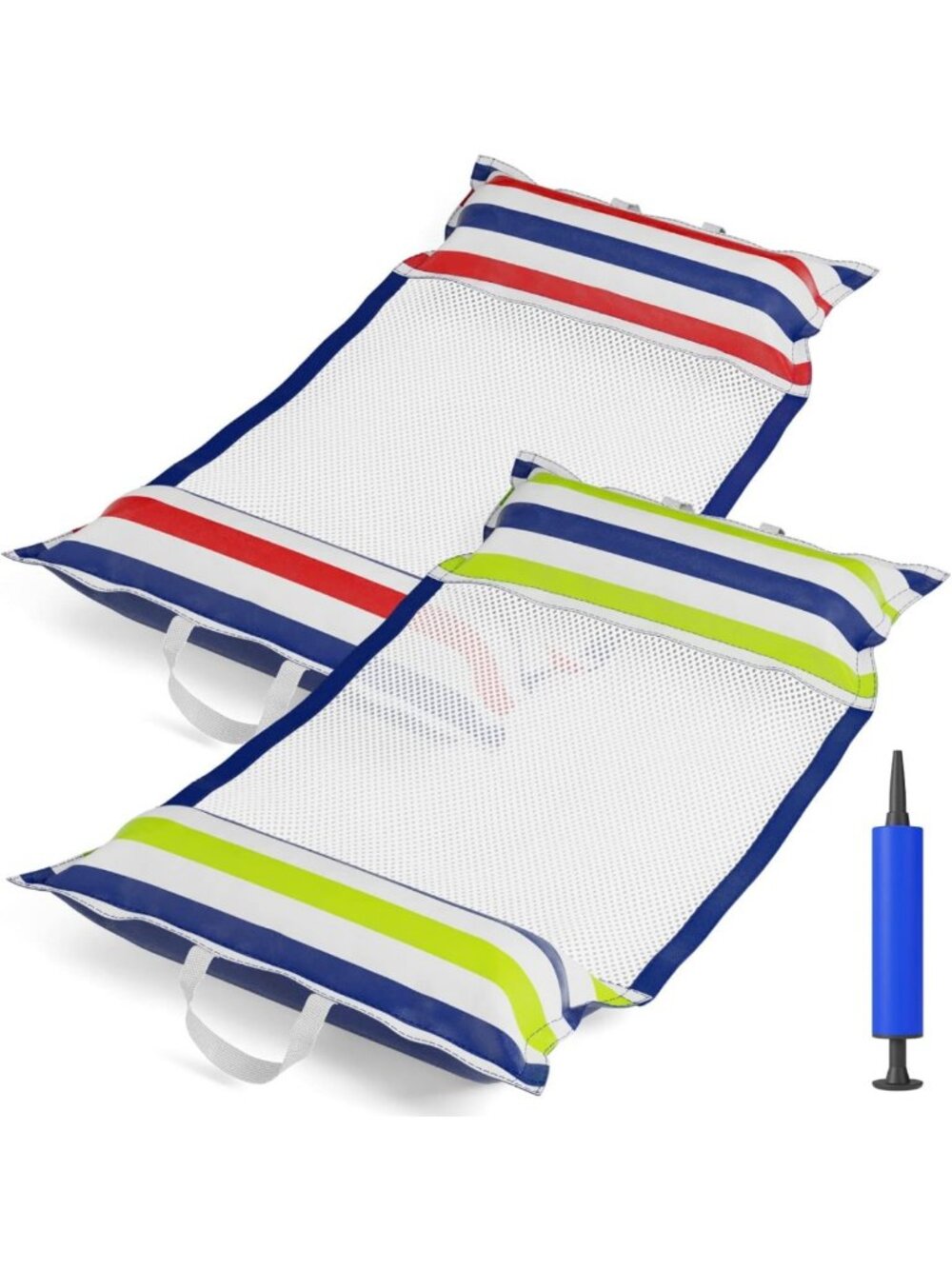 2 Pack Inflatable Pool Hammock Floaties - 4 in 1 Multi-Purpose Water Loungers